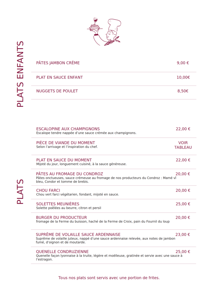 LES PLATS POUR LES ENFANTS QUE POUR LES ADULTES